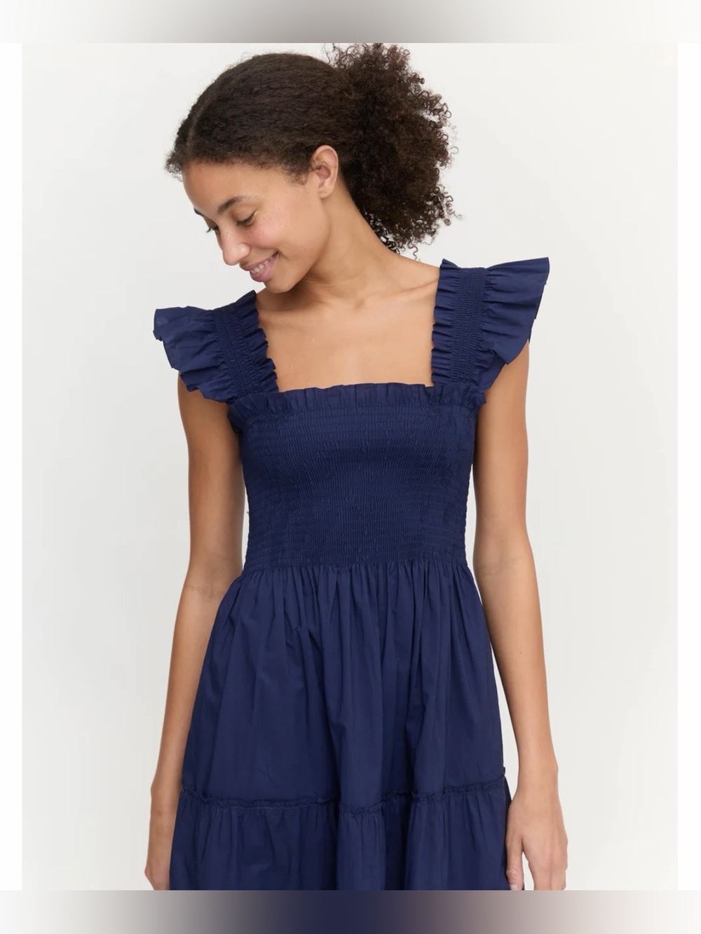 Hill House Navy Ellie Cotton Nap Dress - Picture 3 of 6